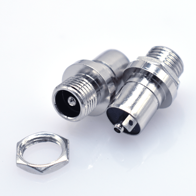 DC5.5mm Jack Screw Lock with Solder Tab OD2.1mm PIN